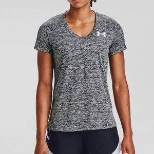 Under Armour Size Small Gray V-Neck Workout Top NWOT